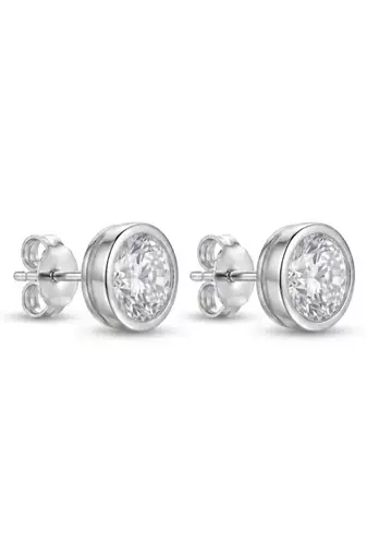 925 silver round stud earrings for women