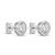 925 silver round stud earrings for women