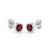 925 silver round ruby stud earrings for women