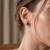 925 silver round blue stud earrings for women