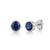 925 silver round blue stud earrings for women