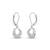 925 silver earrings round sparkle hoops earrings for women