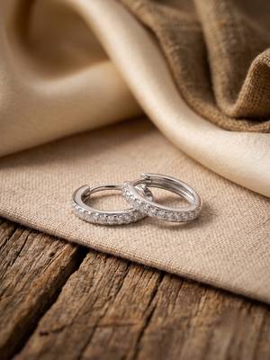 925 silver earrings round sparkle bali earrings for women 1
