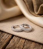 925 silver earrings round sparkle bali earrings for women