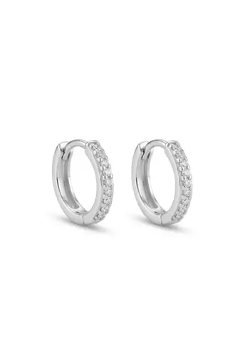 925 silver earrings round sparkle bali earrings for women