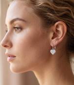 925 silver earrings heart hoops earrings for women