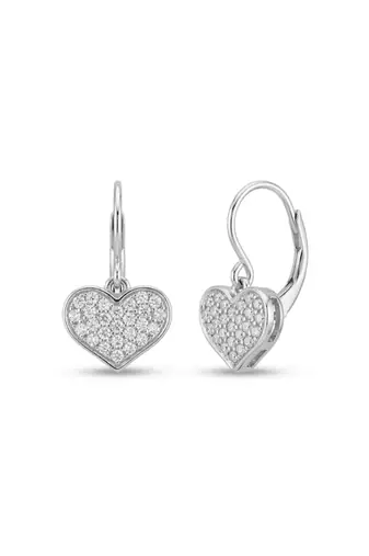 925 silver earrings heart hoops earrings for women