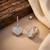 925 silver earrings heart hoops earrings for women