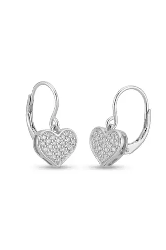 925 silver earrings heart hoops earrings for women