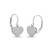 925 silver earrings heart hoops earrings for women
