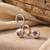 925 silver rose bloom drop earrings for women