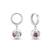 925 silver rose bloom drop earrings for women