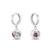 925 silver rose bloom drop earrings for women