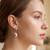 925 silver rose bloom drop earrings for women