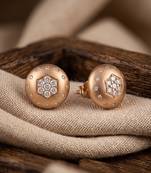 925 silver rose gold hexa spark stud earrings for women
