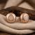 925 silver rose gold hexa spark stud earrings for women
