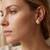 925 silver rose gold hexa spark stud earrings for women