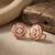 925 silver rose gold rose bloom stud earrings for women