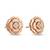 925 silver rose gold rose bloom stud earrings for women