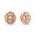 925 silver rose gold rose bloom stud earrings for women