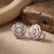 925 silver rose bloom stud earrings for women