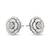 925 silver rose bloom stud earrings for women