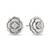 925 silver rose bloom stud earrings for women