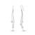 925 silver flow pearl wave drop earrings for women