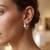925 silver sparkle ball hoop earrings for women