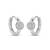 925 silver sparkle ball hoop earrings for women