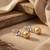 925 silver golden pearl drop earrings for women