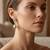 925 silver golden pearl drop earrings for women