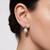 925 silver crown pearl stud earrings for women