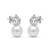 925 silver crown pearl stud earrings for women