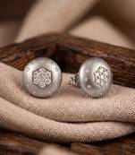 925 silver hexa spark stud earrings for women