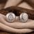 925 silver hexa spark stud earrings for women