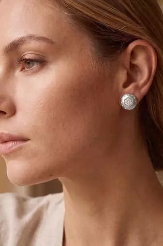 925 silver hexa spark stud earrings for women