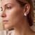 925 silver hexa spark stud earrings for women
