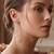 925 silver rose gold flow pearl wave drop earrings for women