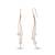 925 silver rose gold flow pearl wave drop earrings for women