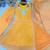 Mustard faux georgette digital print work with real mirror work kids kurta set