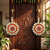 handmade shubh labh beads decorative hanging golden beads border crystal work home hanging (pack of 2)