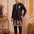 Men multicolor synthetic silk hand work & machine embroidery work navratri kurta set