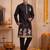 Men multicolor synthetic silk hand work & machine embroidery work navratri kurta set