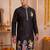 Men multicolor synthetic silk hand work & machine embroidery work navratri kurta set