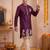 Men multicolor synthetic silk hand work & machine embroidery work navratri kurta set