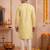 Men multicolor synthetic silk hand work & machine embroidery work navratri kurta set