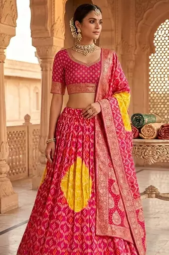 new rajasthani bhandhni lehaga choli dress