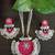  handcrafted rani pink silver coin & kundan necklace set