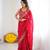 Red Heavy Fendy Silk Blend ready to wear blouse and Saree with Thread & Sequin Embroidery